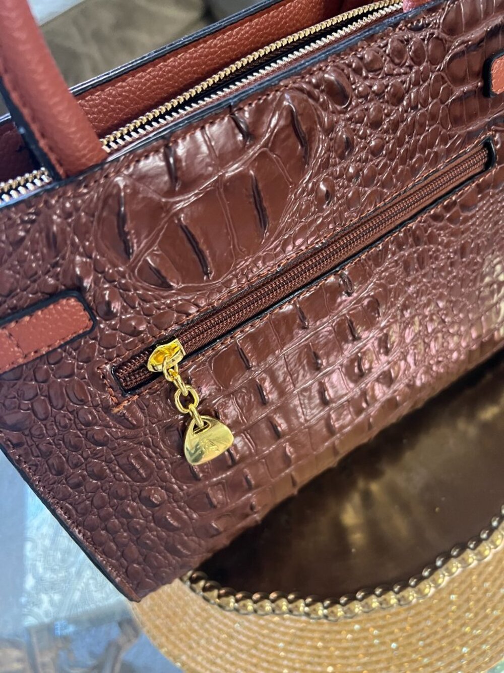 NEW RICH BROWN SATCHEL HANDBAG - Picture 3 of 8